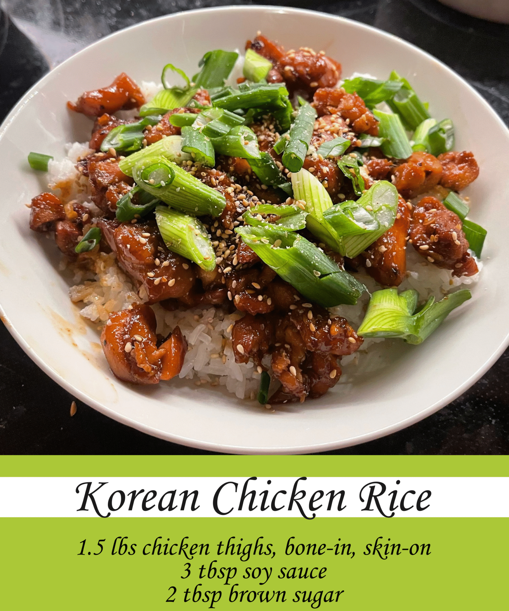 Korean Chicken Rice - cooksmenus.com